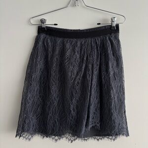 Club Monaco Gray Lace Mini Skirt Size 0